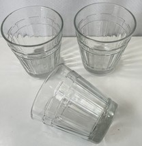 Longaberger 12 oz Clear Glass Cup Woven Traditions Tumbler Set of 3 USA Retired - £23.64 GBP