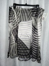 Kenneth Cole Women&#39;s Skirt Green, Black &amp; Ivory Silk Size 10 - $12.38