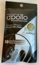NEW Training Mask 600502 Apollo 1.5&quot; WHITE Circle Filter Replacement 10-PACK - £11.26 GBP