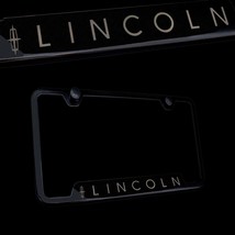 Brand New 1PCS LINCOLN Black Stainless Steel License Plate Frame Officially Lice - £22.53 GBP