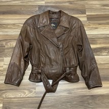 Vintage Adventure Bound By Wilson’s Women’s Brown Leather Jacket Lined S... - £53.02 GBP