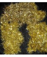 Vintage Christmas Gold Tinsel Foil Garland 3 Strands 60 Feet Tree Decor Lot - €12,72 EUR