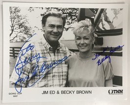 Jim Ed Brown &amp; Becky Brown Signed Autographed Glossy 8x10 Photo - HOLO COA - £23.42 GBP