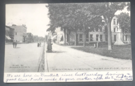 1909 Dunkirk NY Central Avenue Post Office Postcard New York Shinner&#39;s News - £9.43 GBP