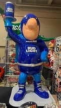 Bud Light Man Budweiser Beer Statue Advertising Fiberglass Statue (video) - $4,500.00