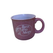 Bass Pro Shops Fishing Pink White Speckled 16oz Mug Coffee Cup Ceramic H... - $13.48