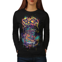Wellcoda Fashion Graffiti Street Womens Long Sleeve T-shirt, Urban Casual Design - £19.34 GBP