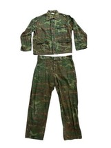 Kmart VTG Jungle Green Camouflage Jacket &amp; Pants Retro Hunting - $39.55