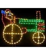 Christmas Santa Claus Tractor Holiday LED Outdoor Lights Decor Homemade ... - £376.85 GBP