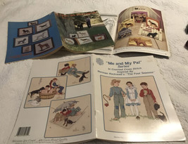 Father&#39;s Day Wood Crafts Dogs Pals Norman Rockwell Cross Stitch Lot of 3 Books - £19.58 GBP