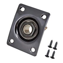 Square Metal 1/4 Output Jack Plate Input Jack Socket for Electric Guitar Bass (B - £5.50 GBP