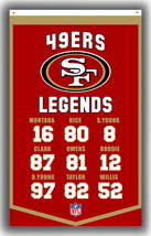San Francisco 49ers Football Legends Memorable Flag 90x150cm 3x5ft Best Banner - $14.95
