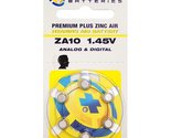 Premium Batteries Size 10 1.45V Hearing Aid Battery Yellow Tab (6 Batter... - $5.33+