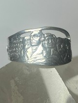 Mount Rushmore spoon ring sterling silver band women men - £52.72 GBP