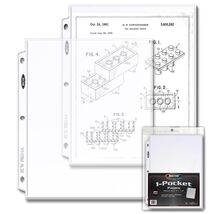 10 pks of 20 (200) BCW 8 ⅝&quot; x 11 ⅛&quot; Document 1-Pocket Top Loading Pro Bi... - $80.35