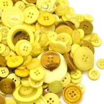 50 Resin Buttons Colorful Yellows Jewelry Making Sewing Supplies Assorte... - $4.95