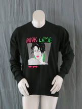 Vintage Graphic Long Sleeve Shirt - Pink Lime Hair Group New Wave Lady - Mens XL - £35.96 GBP