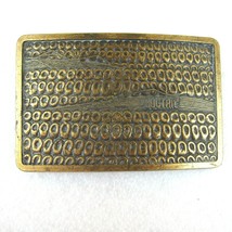 Vintage 1970s Buctril Corn Herbicide Belt Buckle Brass tone Metal Advert... - £15.97 GBP