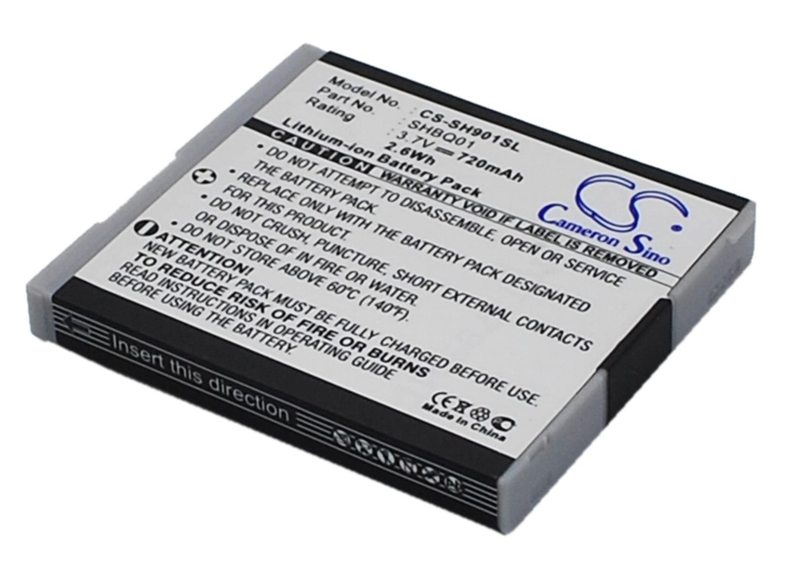 LIONX Battery Replacement for SH05 SH901iS SH902i V401SH SHBQ01 720mAh - $16.66