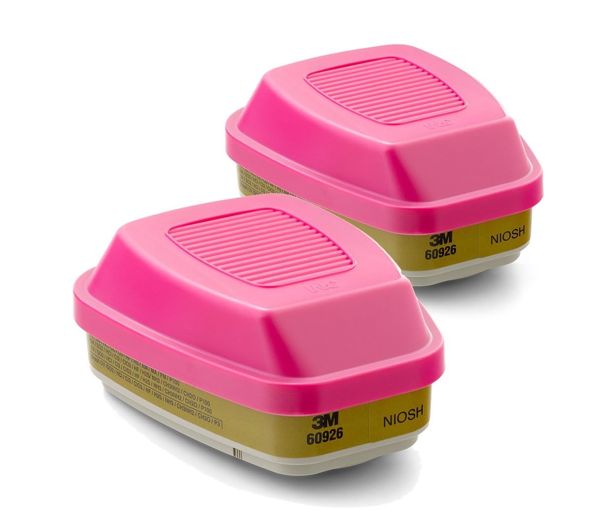 3M Multi Gas/Vapor Cartridge/Filter 60926, P100 Respiratory Protection (Pack of