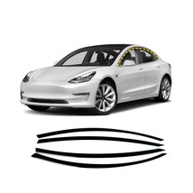 Rain Guards for Tesla Model3 2017-2022 (4PCs) Black Tape-On Style - £104.80 GBP