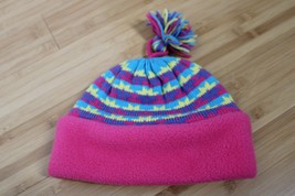 Vintage Mountain Ladies &amp; Ewe Wool Knit Fleece Pom Beanie Hat Toboggan - £18.55 GBP
