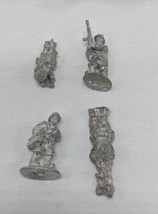 Lot Of (4) Infantry Rifle Troop Squad Metal Miniatures 1&quot;  - £18.98 GBP