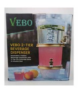 VEBO 2-TIER 2 GALLON BEVERAGE DISPENSER WITH ICE CHAMBER PARTY MUST HAVE - £21.47 GBP