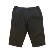 Alia Capri Pants Long Shorts ~ Sz 24W ~ Black ~ 19&quot; Inseam ~ Elastic Waist - £17.69 GBP