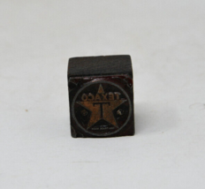 Vintage TEXACO OIL LOGO Printers Block Wood/Metal Print Stamp - $27.50