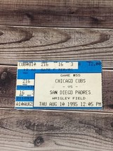 1995 Chicago Cubs v San Diego Padres Ticket Stub Wrigley Field Bleachers 8/10/95 - £10.20 GBP