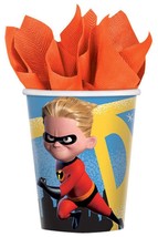 Incredibles 2 Paper  Cups Birthday Party Supplies 9 oz 8 Per Package New - £3.13 GBP