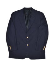 Hart Schaffner &amp; Marx Blazer Mens 42R Wool Suit Jacket Sport Coat Navy USA - $31.78