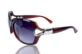 Sunglasses Brown Wrap Around Frame Oversize UV 400 Polycarbonate Black L... - £11.75 GBP