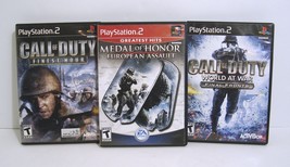 Call of Duty: Finest Hour, Call of Duty: Final Fronts, Medal of Honor (PS2) Lot - £15.65 GBP
