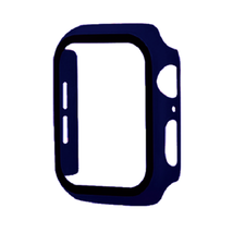 Hard PC Bumper Case w/ Tempered Glass for Apple Watch 41mm Series 7 DARK BLUE - £6.05 GBP