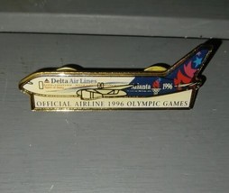 1996 Atlanta Olympic Games Airplane-Shaped Delta Airlines Licensed Lapel Hat Pin - £14.26 GBP