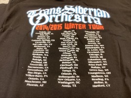 TRANS-SIBERIAN Orchestra 2014 - 2015 Winter Tour T-Shirt Black Adult Xl Cities - £15.82 GBP