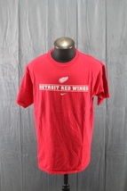Detroit Red Wings Shirt (VTG) - Team Nike Hockey Block Script - Men&#39;s Large - £39.28 GBP