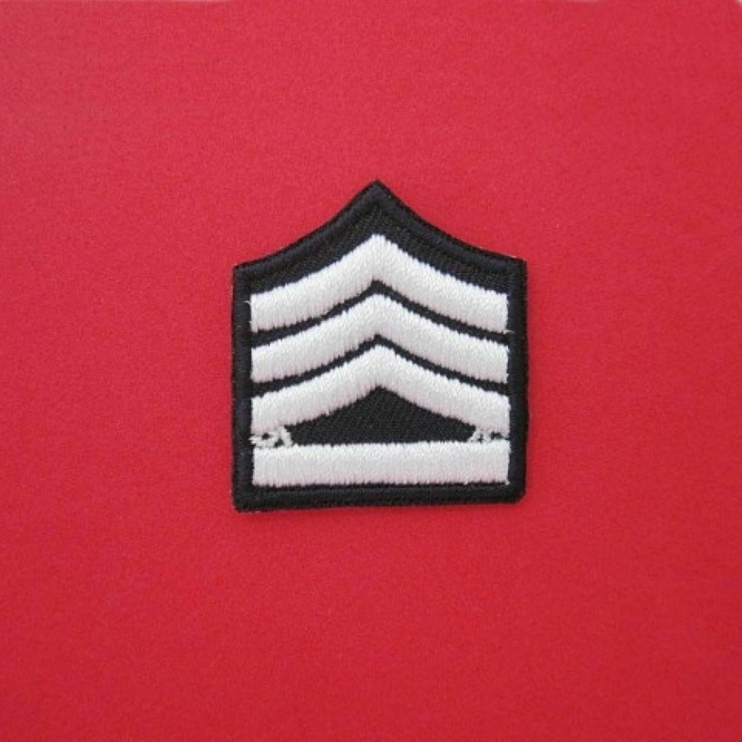 Police Sergeant Major ROYAL THAI POLICE RANK Original Patch White and Black - $5.00