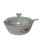 CorningWare Wild Flower 1 Pint Casserole P-81-B &amp; Pyrex Lid P-81-C Very ... - $21.25 CAD