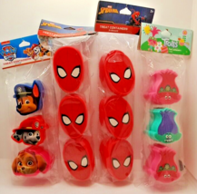 Lot Of 12 Treat Containers Paw Patrol Trolls Spiderman Lunchbox Travel Size - £8.68 GBP