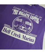 Vintage Hell Creek Marina T Shirt Jordan Montana Fort Great Fishermen Sm... - £7.42 GBP