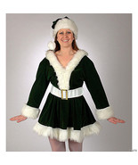 Adult Women s Green Velvet Perky Pixie Mrs. Clause Dress Costume  Large - $224.97 CAD