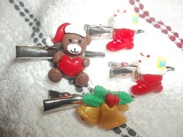 Jewelry Hair clips Christmas 2 sets  alligator clamp style winter 892 - $9.97