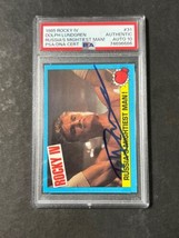 1985 Topps Rocky IV #31 Signed Card Dolph Lundgren &quot;Russia&#39;s Mightiest Man&quot; PSA  - £472.14 GBP
