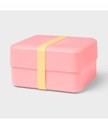 Sun Squad Bento Box Coral Plastic 2 Compartments Dishwasher-Safe - $16.28 CAD