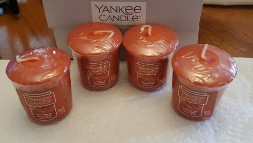 Primary image for 4 Yankee Candle Votive AUTUMN LEAVES 1.75 Oz Size