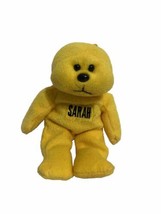 Yellow Sarah Beany Beanie Teddy Bear Vintage  vtd - £7.39 GBP