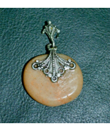 VINTAGE BEIGE AGATE PENDANT - €14,42 EUR
